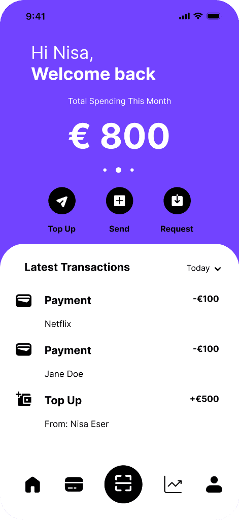 Nova Finance Home Screen